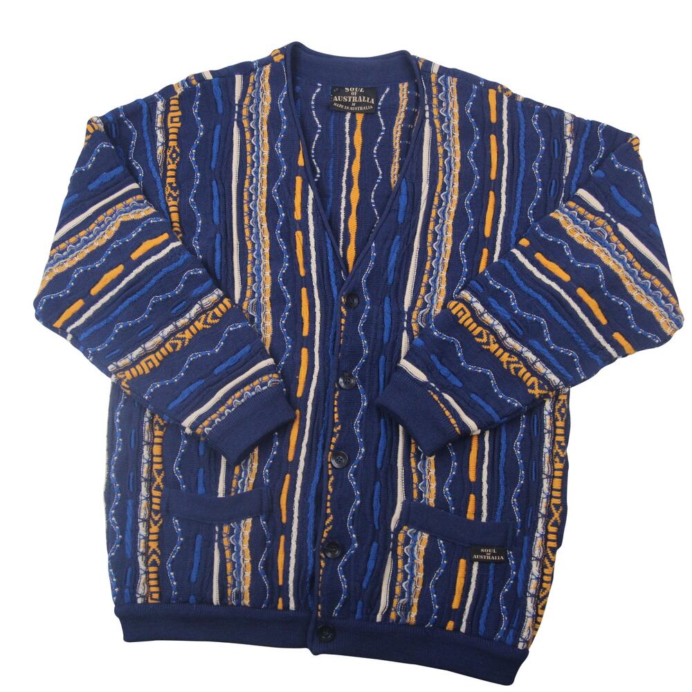 Vintage Coogi Soul of Australia Crazy Cardigan Sweater